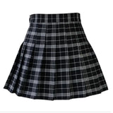 Patcute  Women Casual Plaid Skirt Girls High Waist Pleated A-line Fashion Uniform Skirt With Inner Shorts