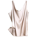 Patcute  New Tank Top Solid Halter Crop Tops Women Summer Camis Backless Camisole Satin Silk Tee Female Sleeveless Cropped Vest