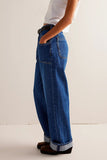 Patcute Washed Wide Leg Jeans with Pockets