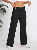 Patcute Elastic Waist Wide Leg Pants