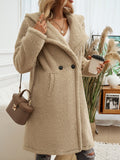 Patcute  Pocketed Long Sleeve Hooded Teddy Coat