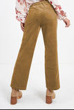 Half Elastic Waist Straight Pants