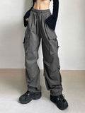 Patcute Harajuku Oversized Cargo Parachute Pants Women Streetwear Vintage Y2k Hip Hop Wide Leg Joggers Baggy Sweatpants Techwear