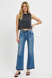 Patcute  Full Size Raw Hem Ankle Bootcut Jeans Plus Size