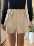 Patcute Frill Drawstring Shorts with Pockets