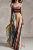 Patcute Sexy Colorblock Pleated Contrast Strapless Evening Dresses