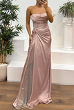 Patcute Sexy Prom Ruched Sequined Strapless Evening Dresses(5 Colors)