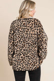 Patcute Culture Code Leopard Faux Fur Round Neck Top