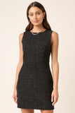 Patcute  Tweed Sleeveless Mini Dress