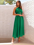 Patcute Single Shoulder Midi Dress