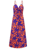 Patcute Twisted Printed V-Neck Cami Dress