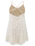 Patcute Sequin V-Neck Mini Cami Dress