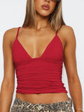 Patcute Ruched V-Neck Cami