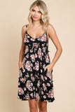 Patcute Culture Code Full Size Floral Frill Cami Dress