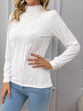 Patcute  Mock Neck Long Sleeve Top