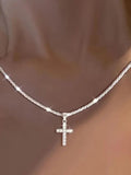 Patcute 925 Sterling Silver Cross Necklace