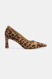 Patcute Beast Fashion Faux Suede Leopard Point Toe Pumps