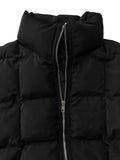 Patcute Pocketed Plaid Quilted Zip Up Winter Coat