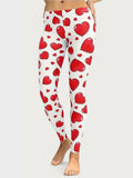 Patcute Heart Print Skinny Pants