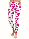 Patcute Heart Print Skinny Pants