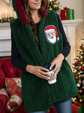 Patcute Santa Open Front Hooded Vest Coat