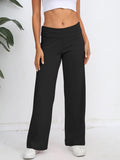 Patcute Elastic Waist Wide Leg Pants