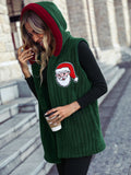 Patcute Santa Open Front Hooded Vest Coat