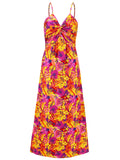 Patcute Twisted Printed V-Neck Cami Dress