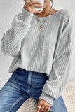 Patcute Crossover Backless Long Sleeve Knit Top