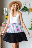 Patcute  Full Size Scoop Neck Frill Tiered Dress