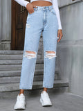 Patcute  High Rise Jeans with Pockets