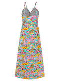 Patcute Twisted Printed V-Neck Cami Dress