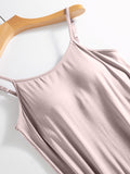 Patcute Scoop Neck Midi Cami Dress with Bra