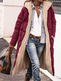 Patcute Plus Size Zip Up Sherpa Hooded Coat