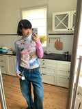 Patcute Y2K Kawaii Graphic T Shirts Women Harajuku Cartoon Patchwork Tees Japanese 2000s Cutecore Crop Tops Street Aesthetic