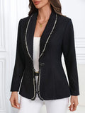 Patcute Single-Breasted Lapel Collar Blazer