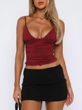 Patcute Ruched V-Neck Cami