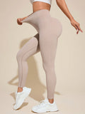 Patcute Solid High Rise Active Leggings