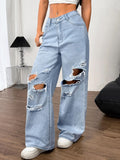 Patcute  Wide Leg Jeans with Pockets