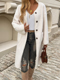 Patcute  Button Up Long Sleeve Coat