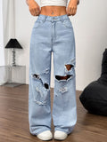 Patcute  Wide Leg Jeans with Pockets