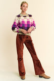 Patcute Elastic Waist Knit Flare Pants