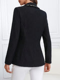 Patcute Single-Breasted Lapel Collar Blazer