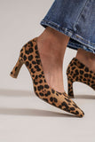 Patcute Beast Fashion Faux Suede Leopard Point Toe Pumps