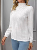 Patcute  Mock Neck Long Sleeve Top