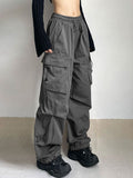 Patcute Harajuku Oversized Cargo Parachute Pants Women Streetwear Vintage Y2k Hip Hop Wide Leg Joggers Baggy Sweatpants Techwear