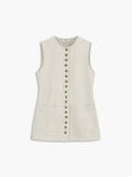 Patcute Cotton & Linen Button-Front Vest