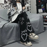 Patcute  women pants streetwear gothic oversize Wide Leg Trousers Casual Hip-hop y2k harajuku femme pantalon vintage dark pant aesthetic