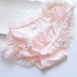 Patcute Cotton Ruffle Cute Lovely Sweety Girl Panties Bow Japanese Princess Style High Elasticity Breathable Sexy Women Underwear Breifs