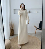 Patcute  Extra Long Sweater Dress Women Autumn and Winter High-neck Long Sleeve Knitted Bottoming Dress Thick Shirt Femme Robe f2618